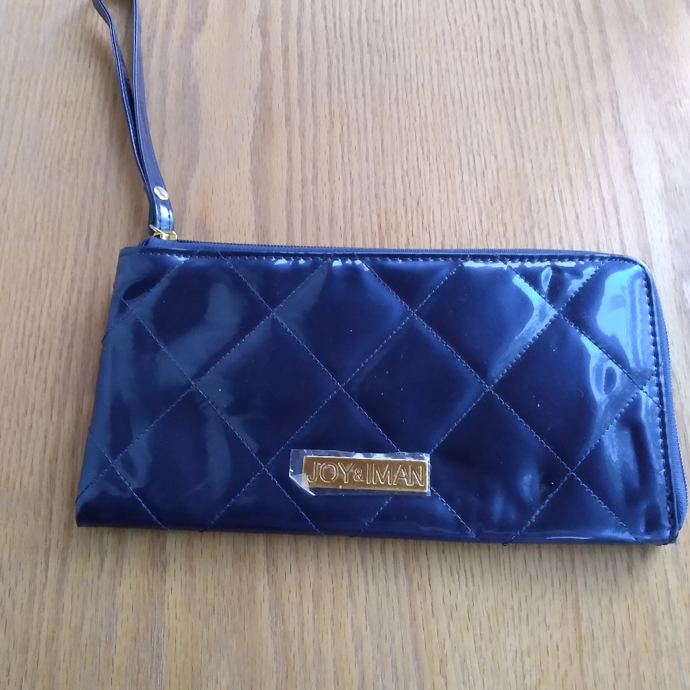 Joy& Iman Blue Wristlet